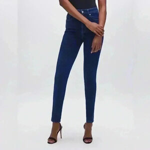 Good American Always Fit Dark Blue Skinny Stretchy Denim Jeans